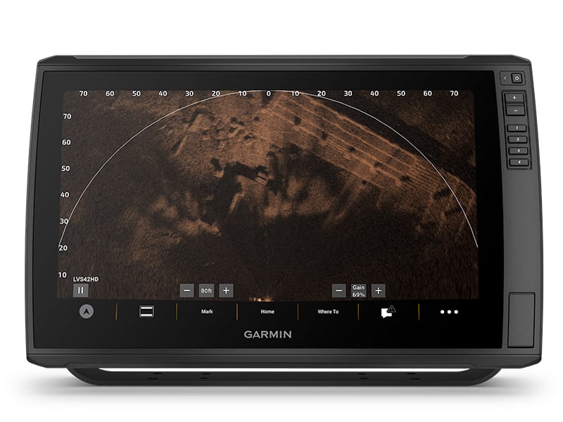 e-Serie Display, Garmin, Kartenplotter, Farbton Braun, Touchscreen