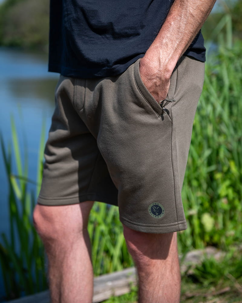 Fox Collection Jogger Shorts Green S, Shorts, Knie-Länge, Fleece?, Logo