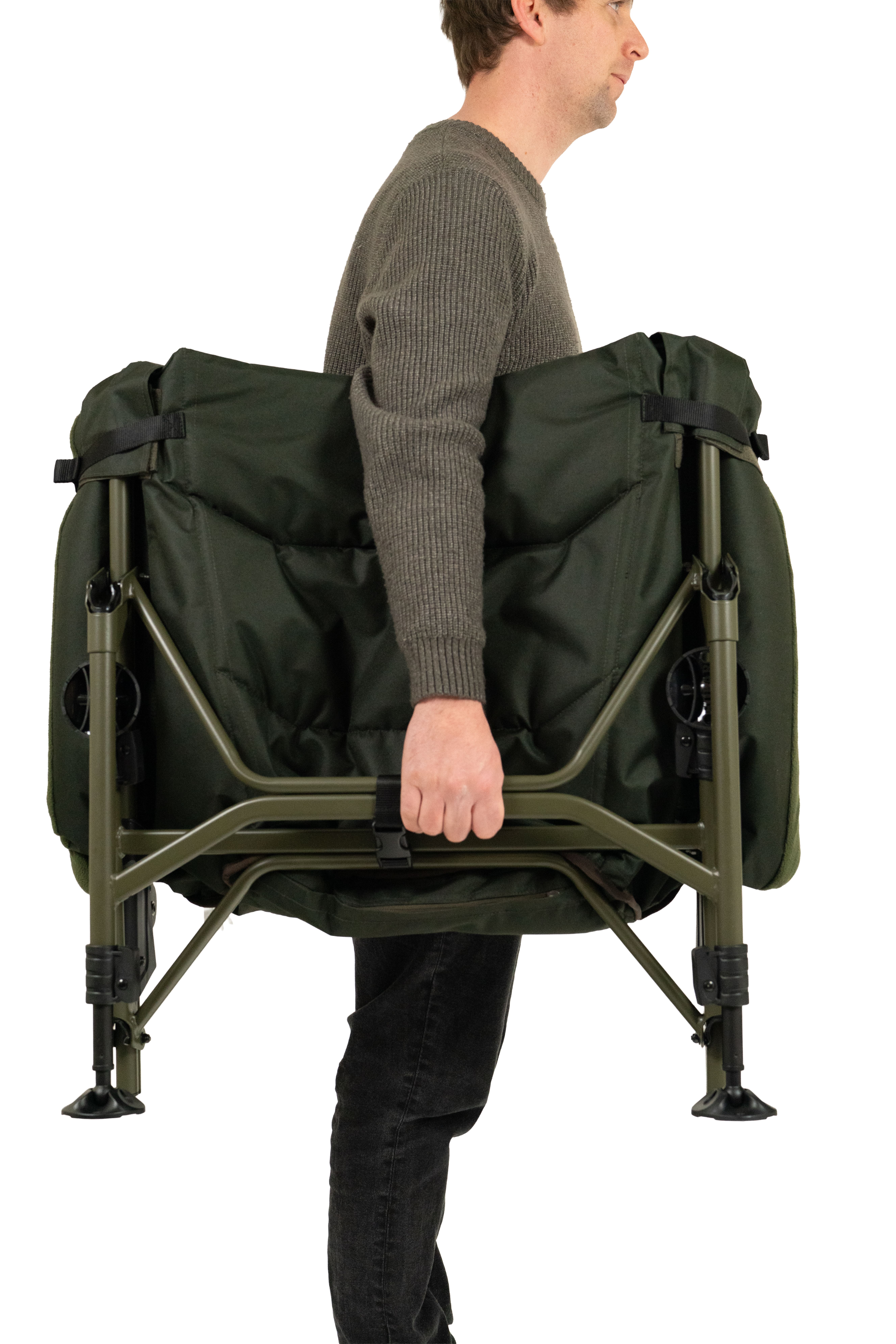 Solar Worldwide Couch Chair – Bild 4, Campingstuhl, Klappstuhl, Tragetasche, Grün, Stahlrahmen