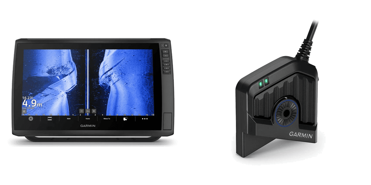 fischfinder, sonar, meer, anzeige, wandler