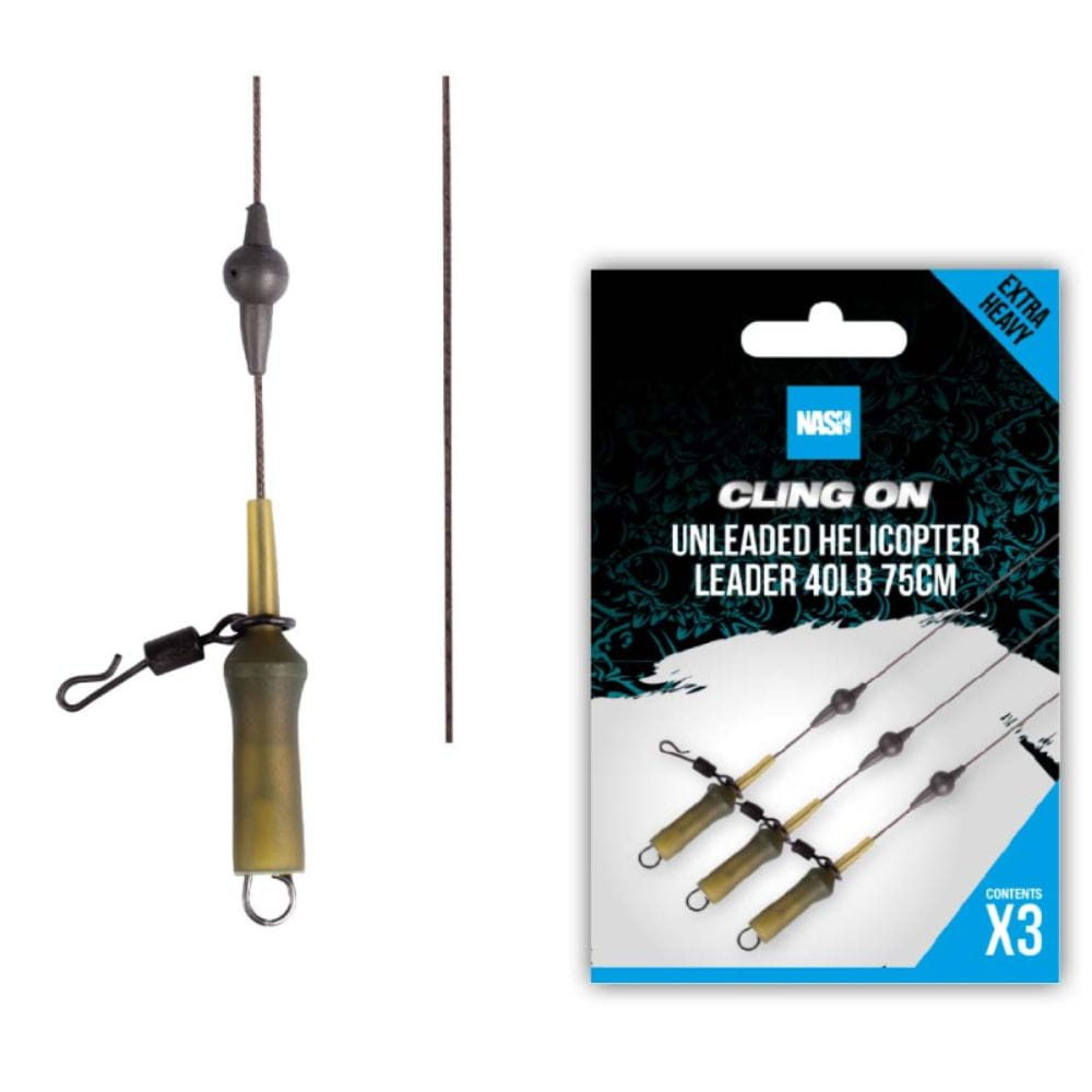 Nash Cling On Unleaded Helicopter Leader 75cm Nash Cling On Unleaded Helicopter Leader 75cm