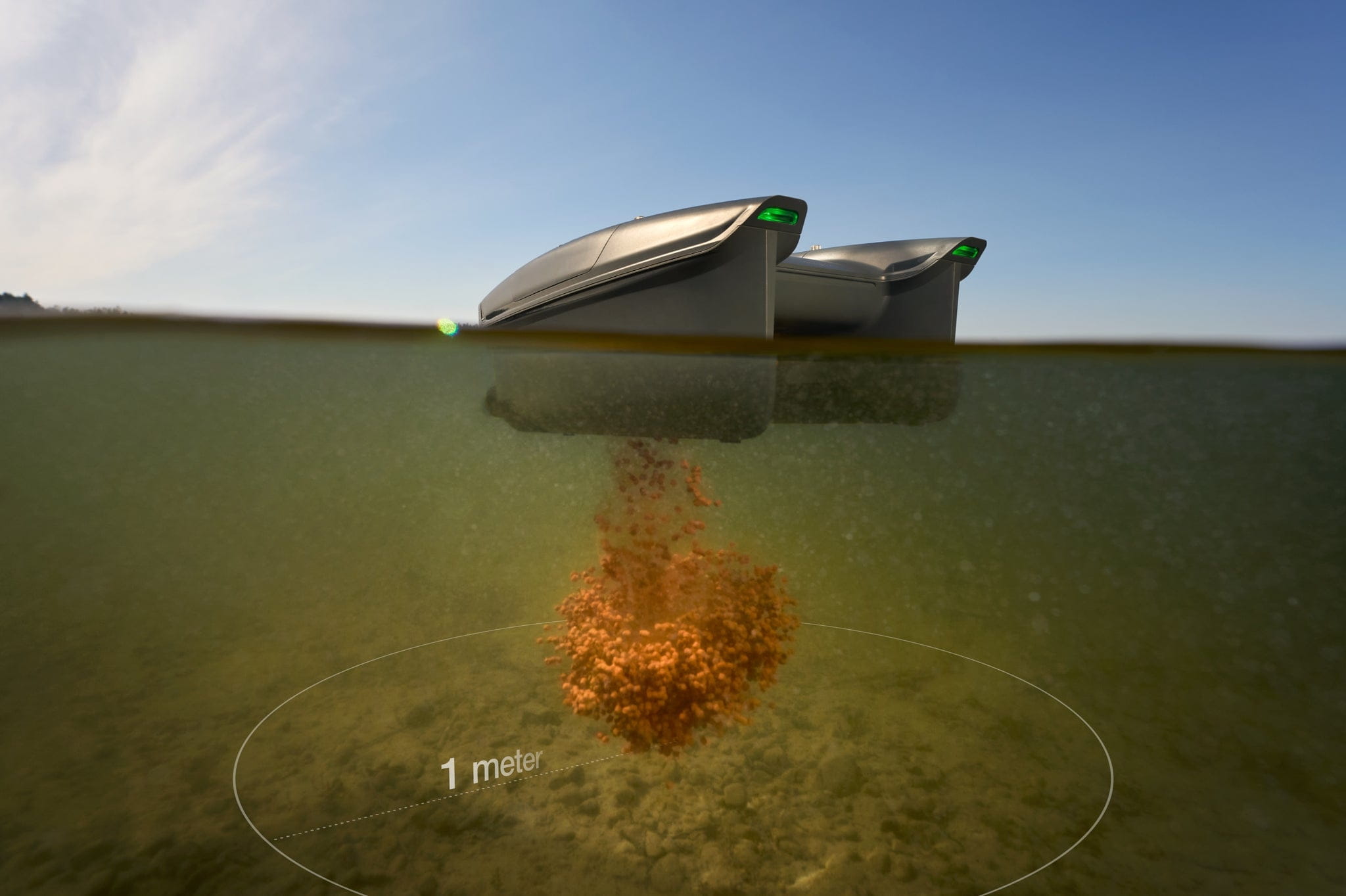 Tauchgerät, Unterwasser-Drohne, Wasserfahrzeug, Oberfläche-Tauchbereich, Feuerwerk/Schwarm?