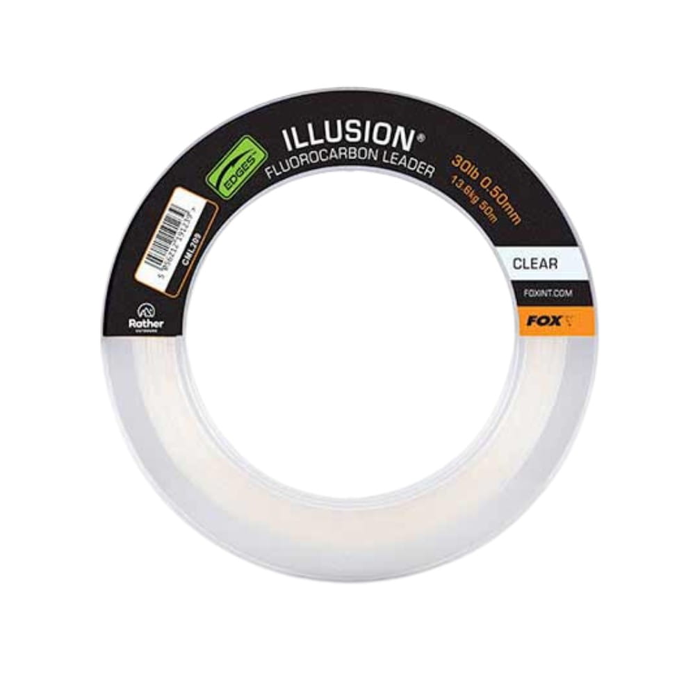 Fox Illusion Fluo Leader 0,50 mm 13,6 kg 50m Klar Band