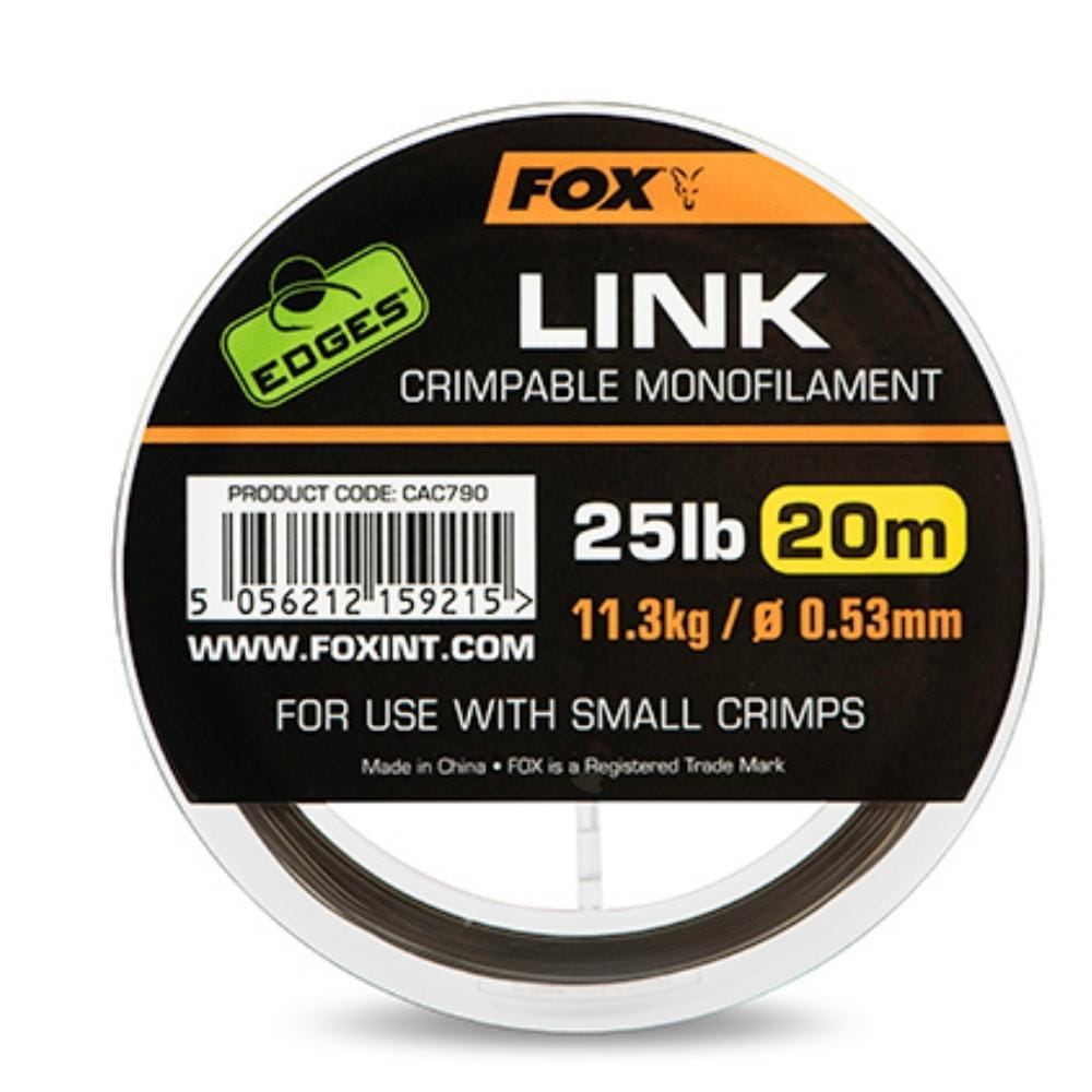 Fox Edges Link Trans Khaki Mono 0,53 mm 25 lb 20 mètres