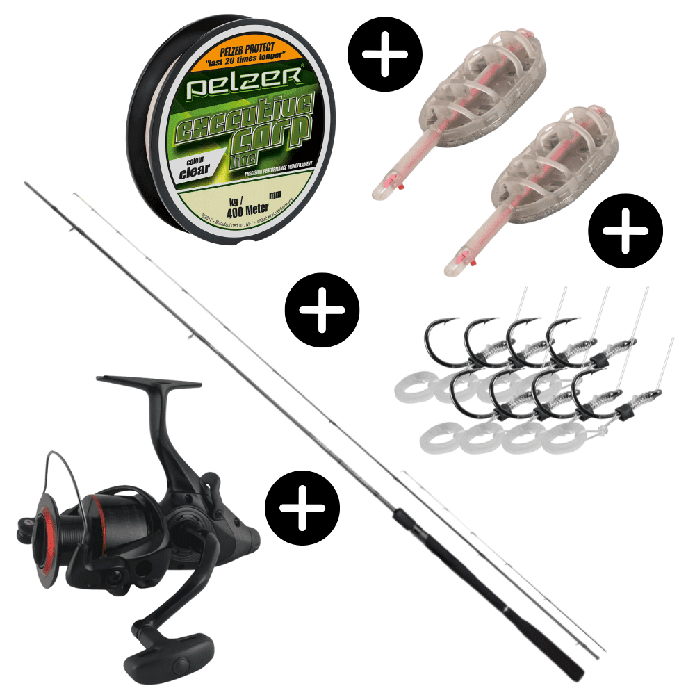 Shimano Method Feeder Set Completo Aero X1A Carp Feeder 274cm 50g + Okumy Ceymar Baitfeeder 340 + Pelzer Executive Line + MS Range Method Feeder + MS Range Method Feeder Rigs Rolle