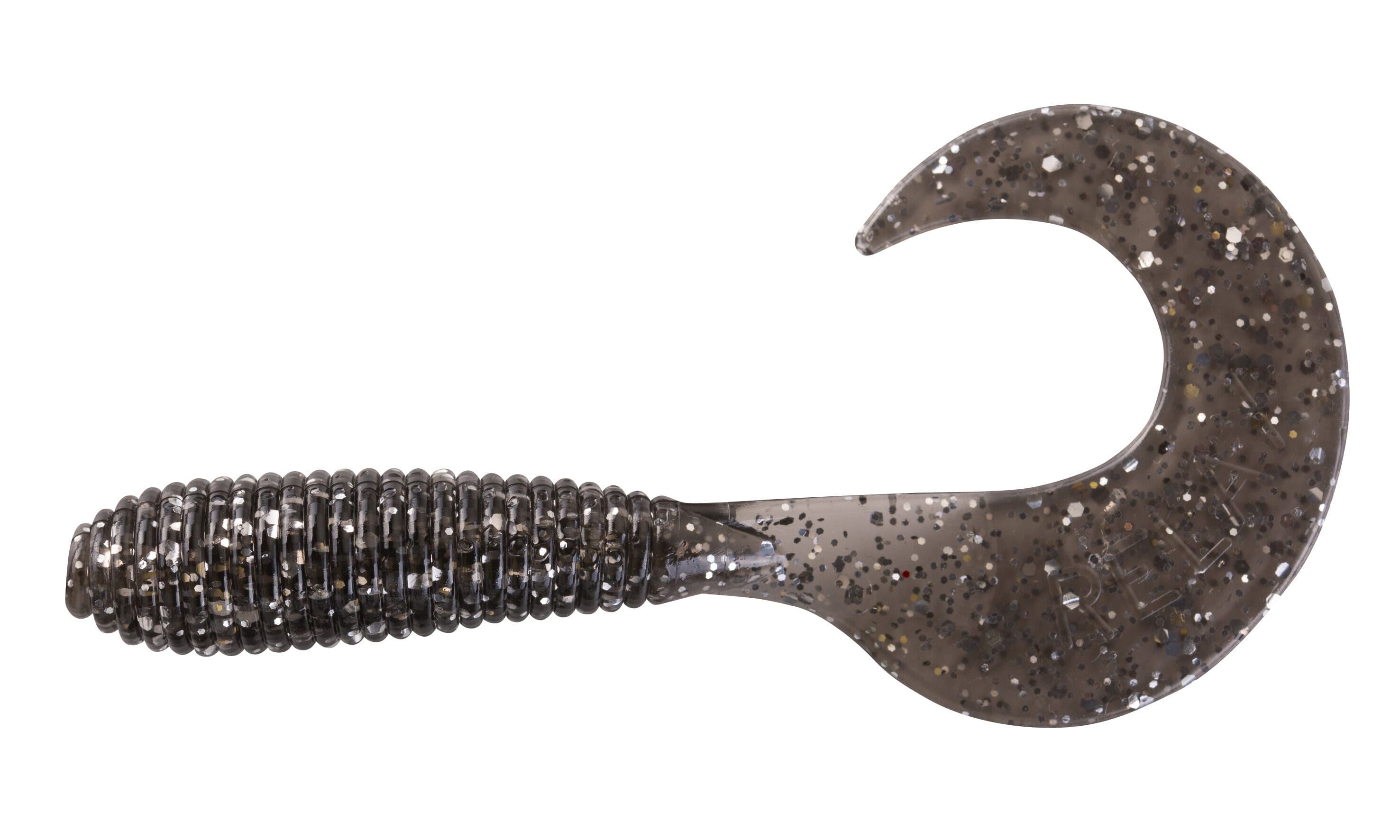 SX Relax Twister 7cm (3") Regulär Rauch Silber Glitter 10 Stück, Gummiwobbler, Köder, Schwanz, Klebrig, Glitzer