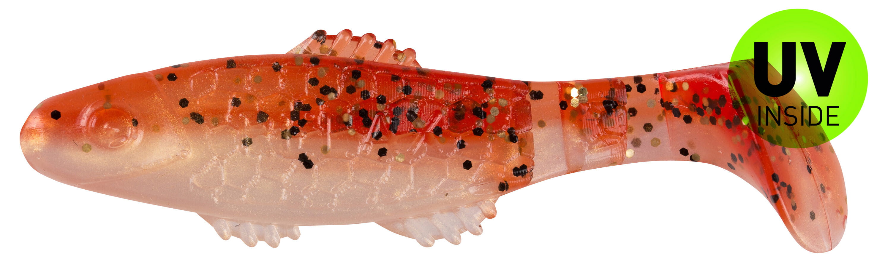Relax Killer Shad 8 cm (3") Gold Pearl Glitter Motoroil Glitter 3 buc Tier, Fische, Leben im Meer