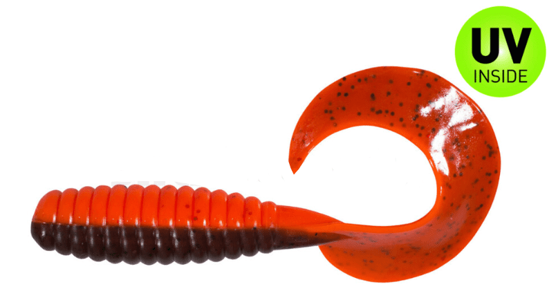 weicher Plastik Köder, Schwimmender Köder, Lockentail, orange Farbe, UV innen