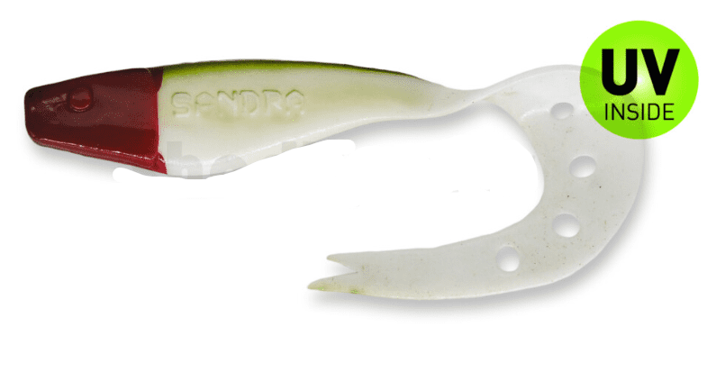 Soft plastic lure, Angelschnur Lure, Schwimmender Köder, Grün-Weiß, UV-Locke