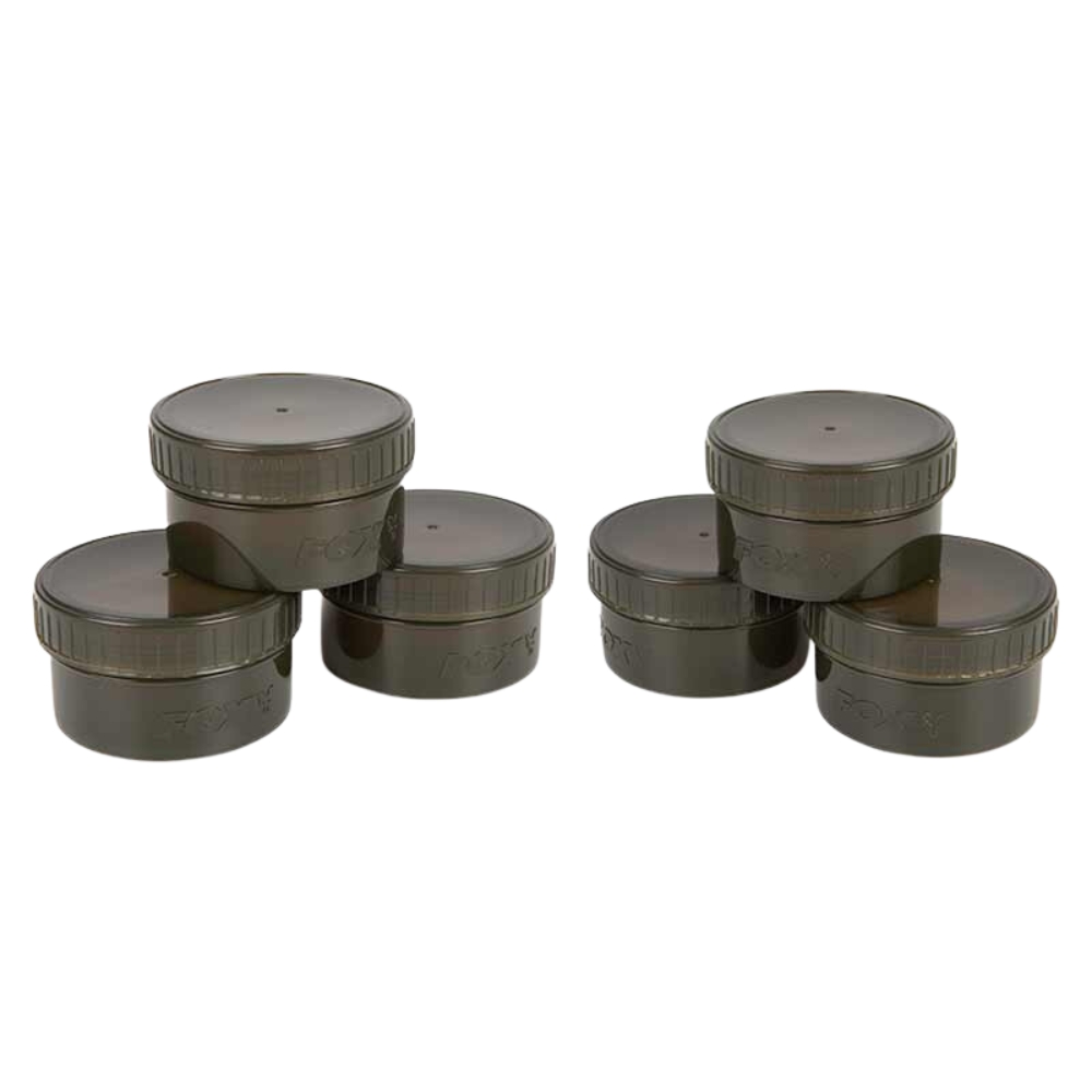 Fox Edges Hookbait Pots Half / połowa wysokości 6 sztuk Fox Edges Hookbait Pots Half / połowa wysokości 6 sztuk
