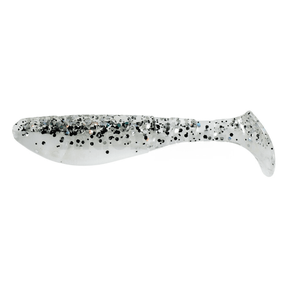 Gummifisch, Glitter, Schwarze Punkte, Weiß, Angelköder