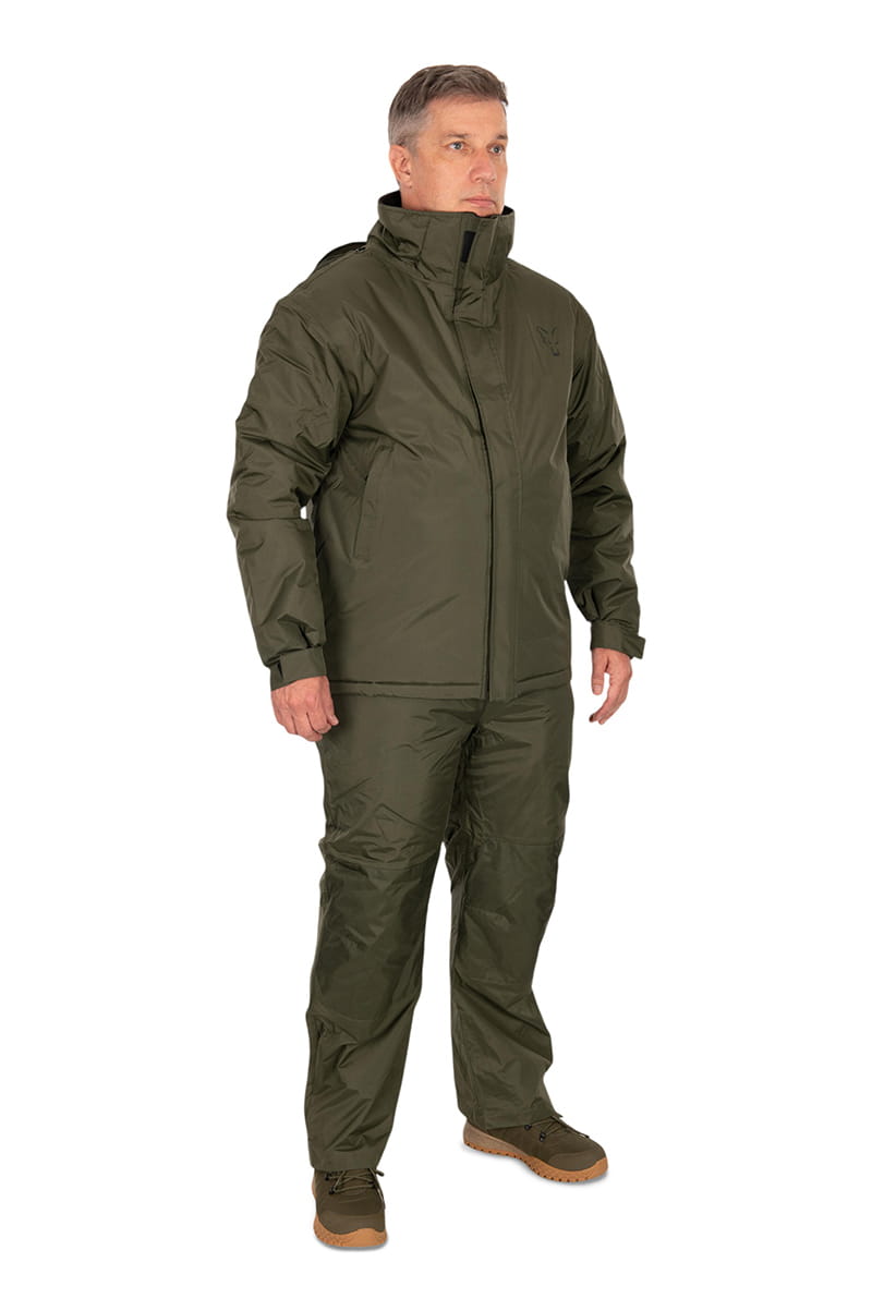 Fox Collection V2 Winter Suit L, Overall, Wasserdicht, Olivgrün, Stehkragen, Reißverschluss