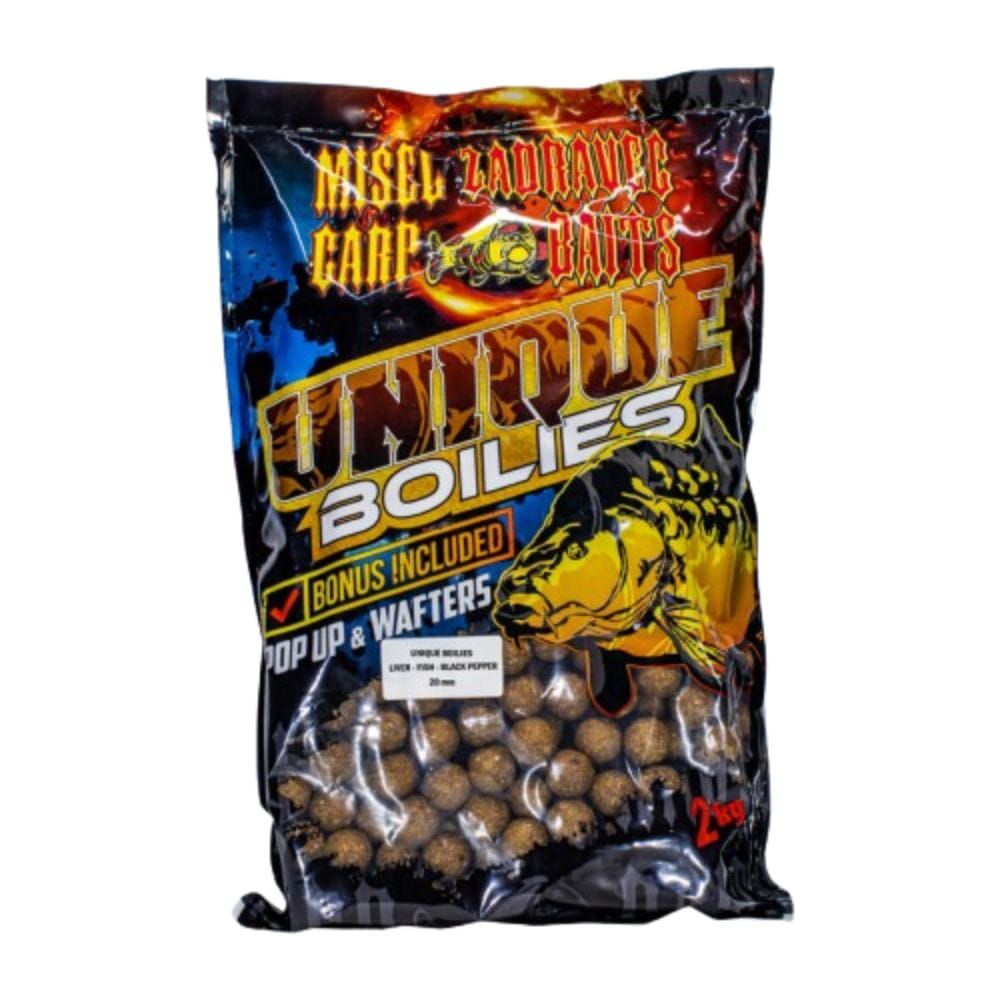 Zadravec Baits Unique Boilies Liver Fish Black Pepper 24 mm 2 kg Essen, Süßigkeiten