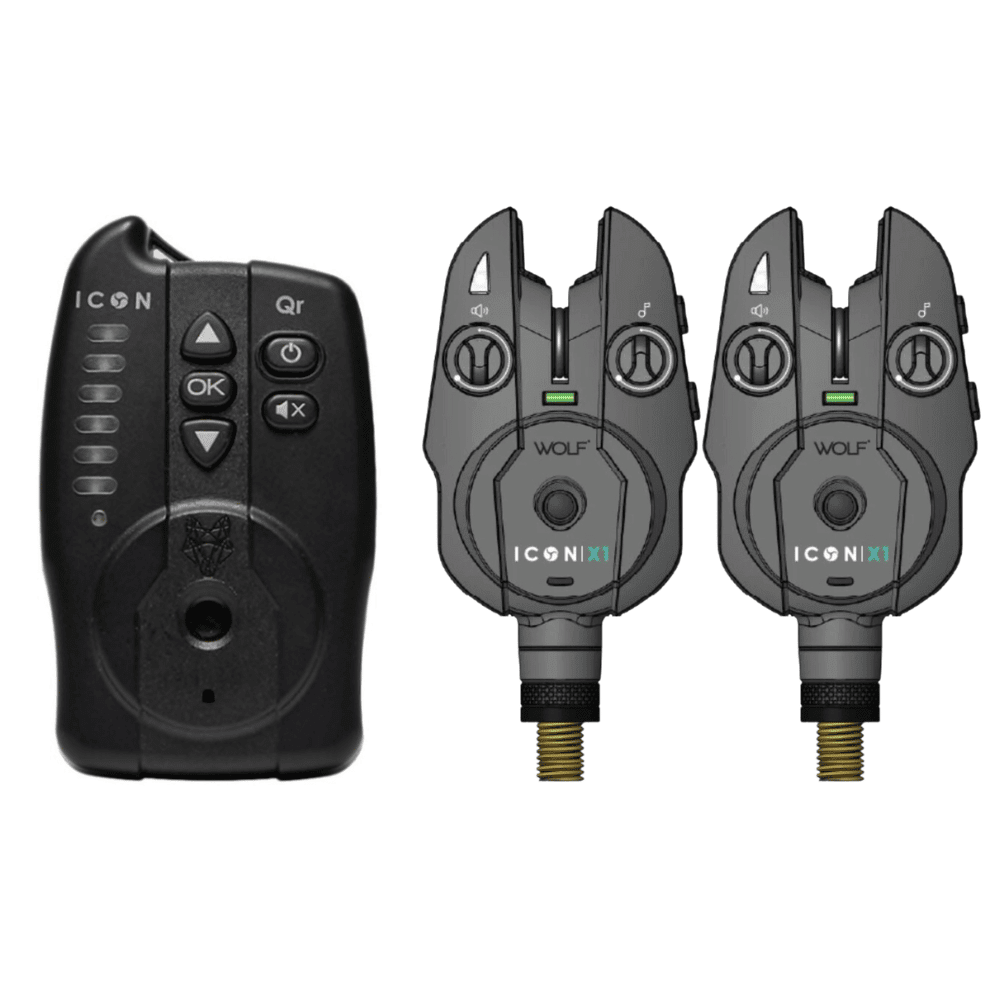Wolf Icon X1 Bite Alarm Set 2+1 (1x WFIC007+2x WFIC034) Elektronik, Fernsteuerung
