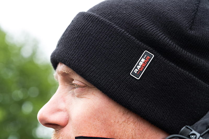 Fox Rage Ragewar Beanie – Bild 5, Mütze, Strickmütze, Schwarz, Umgeschlagene Kante, Logo-Patch