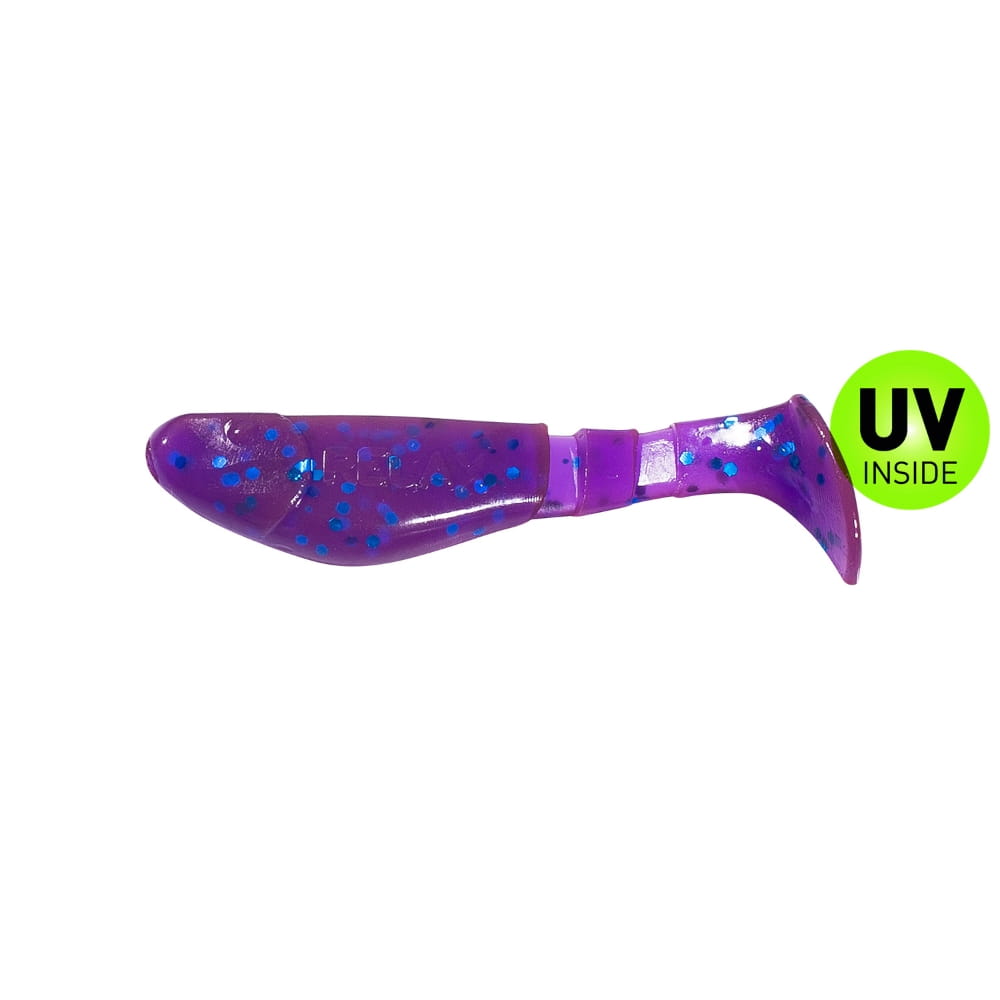 Relax Kopyto-Classic 5 cm (2") Crawfish-Violett-Electric Blue-Glitter 15 stuks Besteck, Löffel