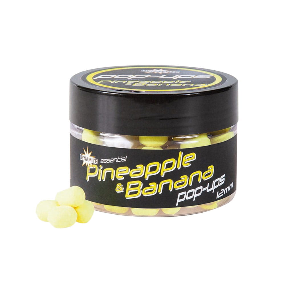 Dynamite Baits Fluro Pop-Ups Pineapple & Banana Yellow 12mm 48g