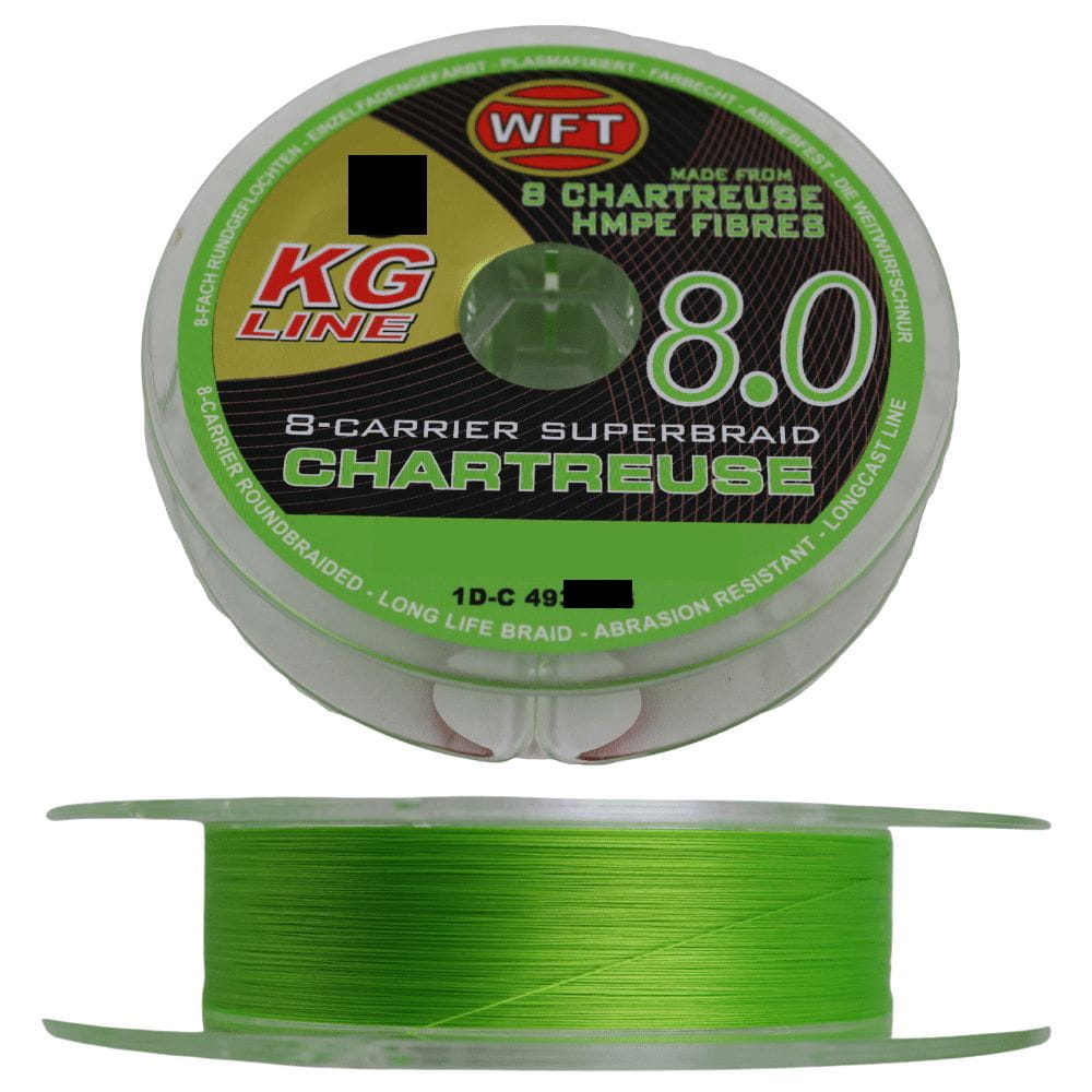 WFT KG 8.0 Superbraid 0,14 mm 150 m 19 kg chartreuse