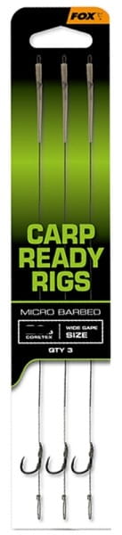 Fox Eos Ready Rigs Wide Gape Size 6 (20lb) 3 Stück Elektronik, Hardware