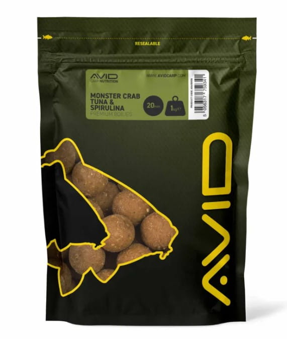 Avid Carp Boilies Monster-Crab-Tuna & Spirulina 24mm 1kg Avid Carp Boilies Monster-Crab-Tuna & Spirulina 24mm 1kg