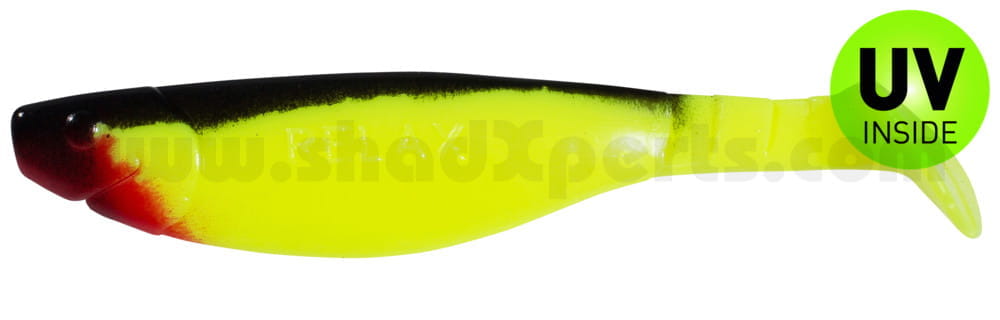 SX Kopyto River 13cm - fluogelb / schwarz