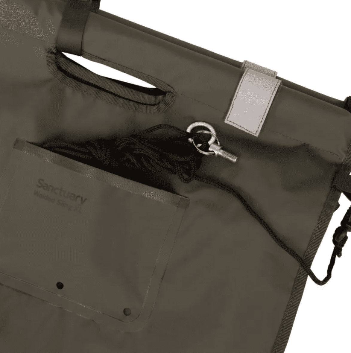 Wadentasche, Trockentasche, Grün, Seil, Tasche mit Fach