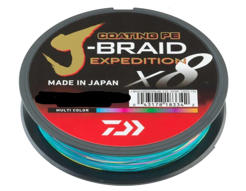 Daiwa J-Braid Expedition X8E 0,20mm 16kg 300m Multicolor Daiwa J-Braid Expedition X8E 0,20mm 16kg 300m Multicolor
