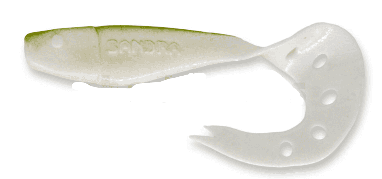fishing lure, soft plastic, treble hook, green edge, swimbait