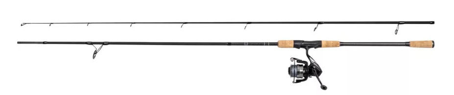 Zebco Predator Combo Rute+Rolle+Schnur 270cm 20-50g Rolle Größe 3000 bespult mit geflochtener Schnur 0,17mm, angeln rute, Spinnrolle, Zweiteilige rute, Korkgriff, Fortschrittliche Führungen