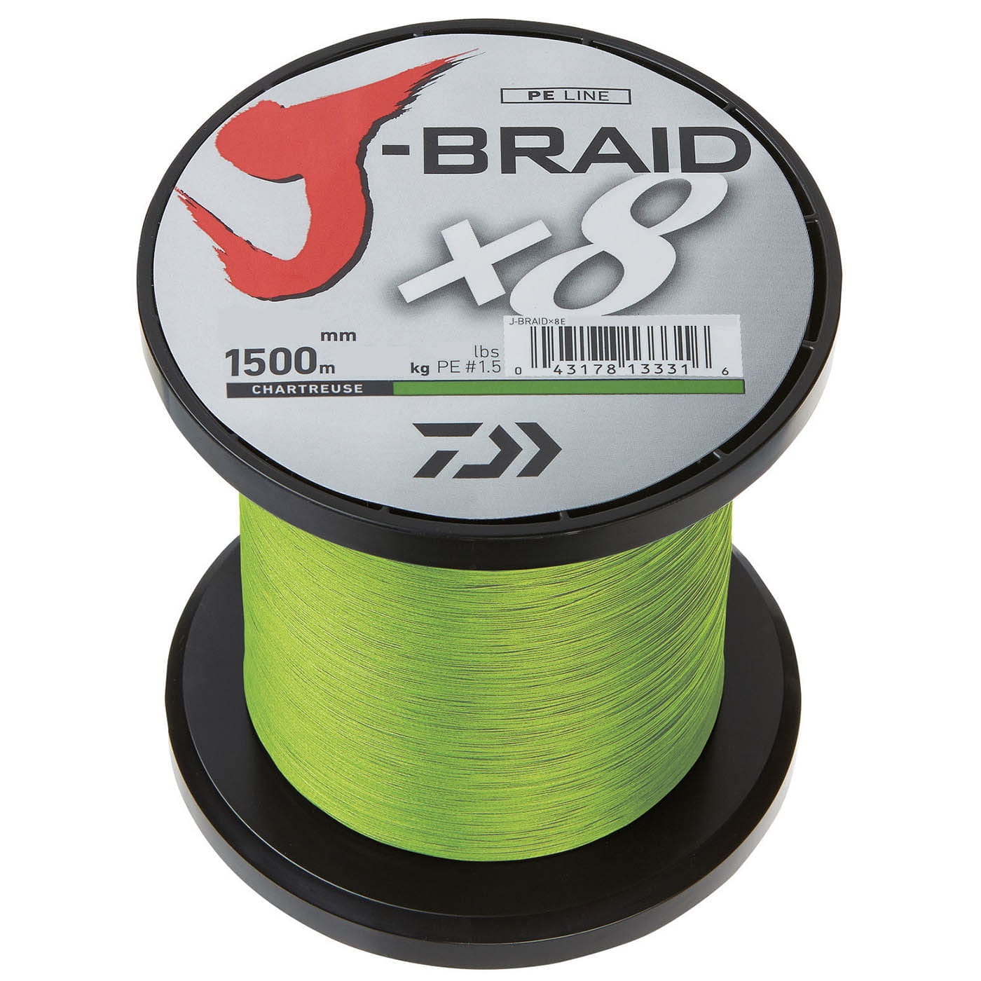 Daiwa J Braid x8 300 m Chartreuse Braided Fishing Line