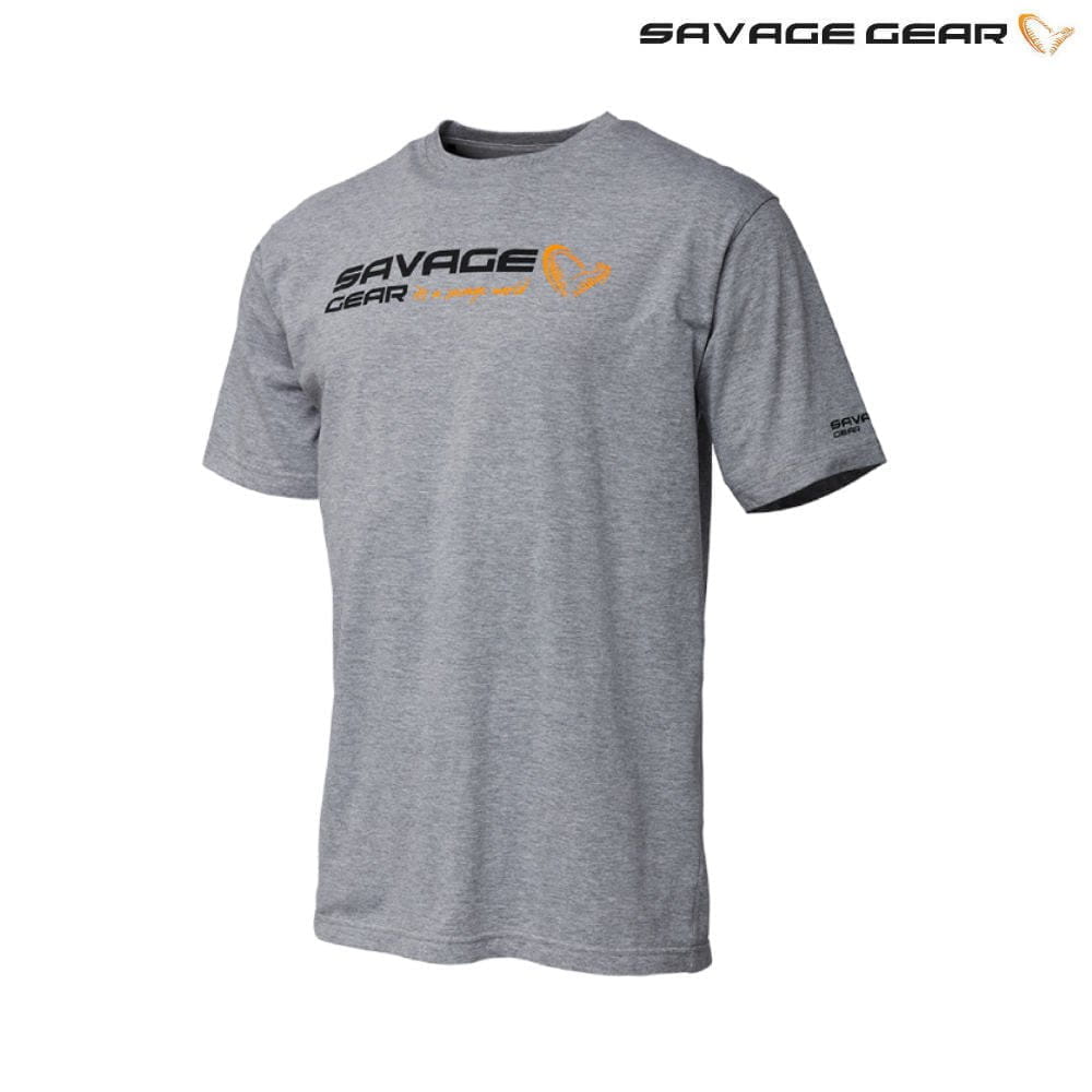 Savage Gear Signature Logo T-Shirt Gray Melange XL