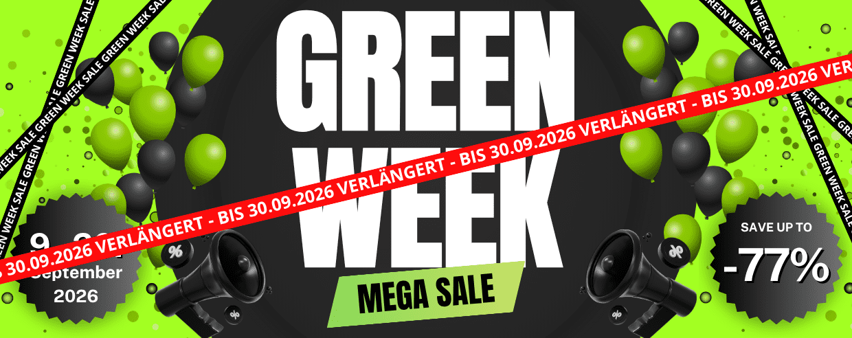 Mega-Sale, Werbeplakat, Grün, Ballons, Rabatt