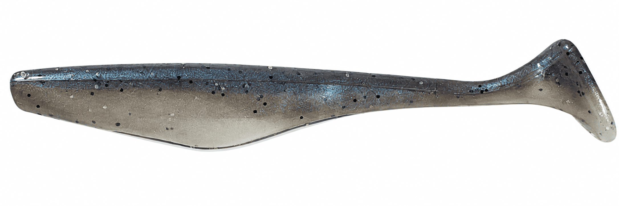 weiches Kunststoff, Jig- Schwanz, Swimbait, blau-schwarz, gesprenkeltes Muster
