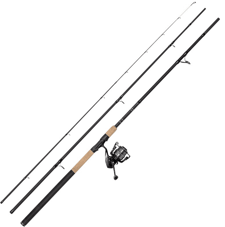 Zebco Heavy Feeder Combo Rute+Rolle+Schnur 390cm 150g Rolle Größe 5000 bespult mit 0,28mm Mono-Schnur, Angelrute, Angeln, Spinningrute, Korkgriff, Reise-/Mehrteilige Rute