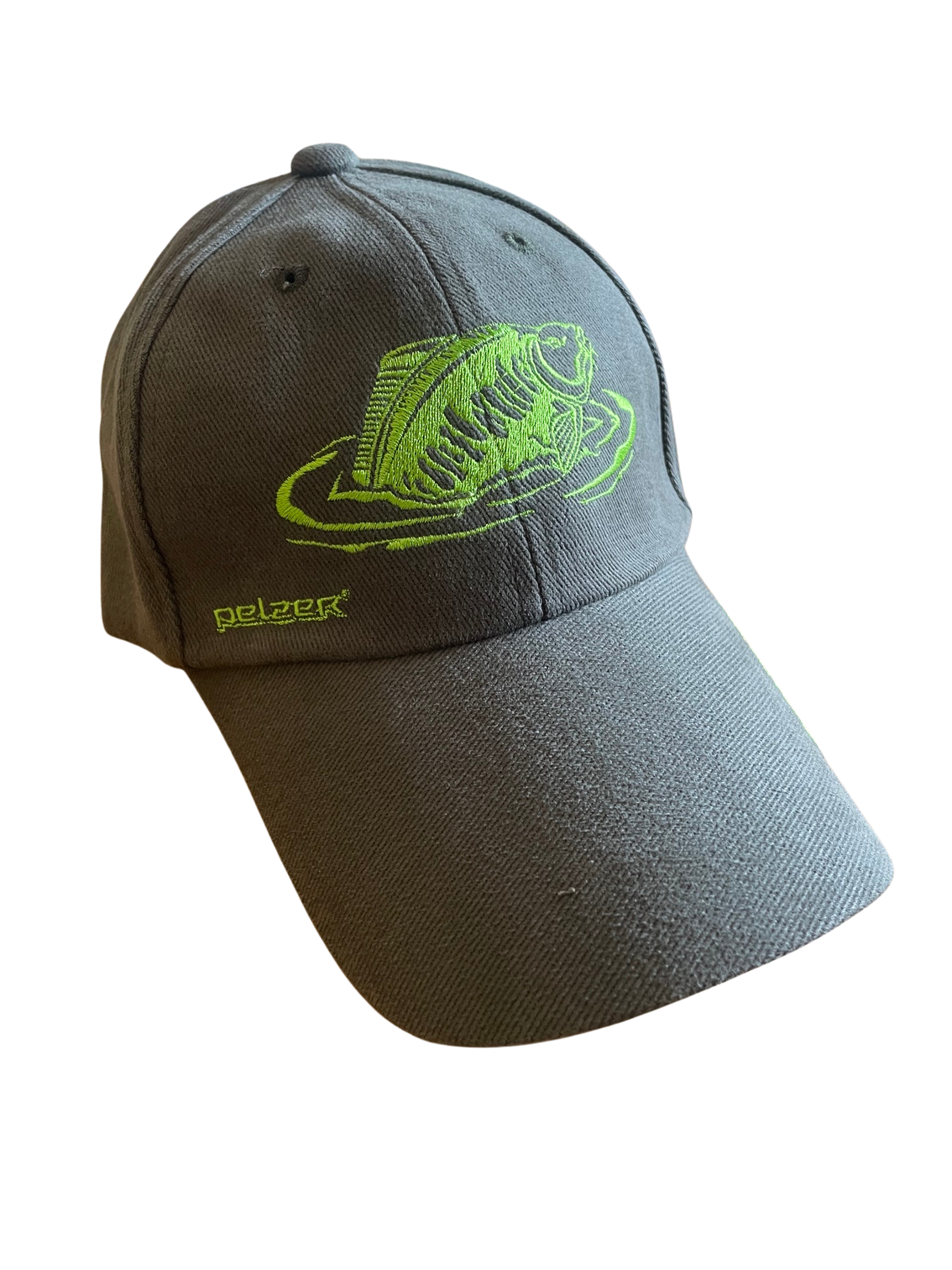 Cap, Baseballkappe, Grüne Stickerei, Fischgrafik, Verstellbar