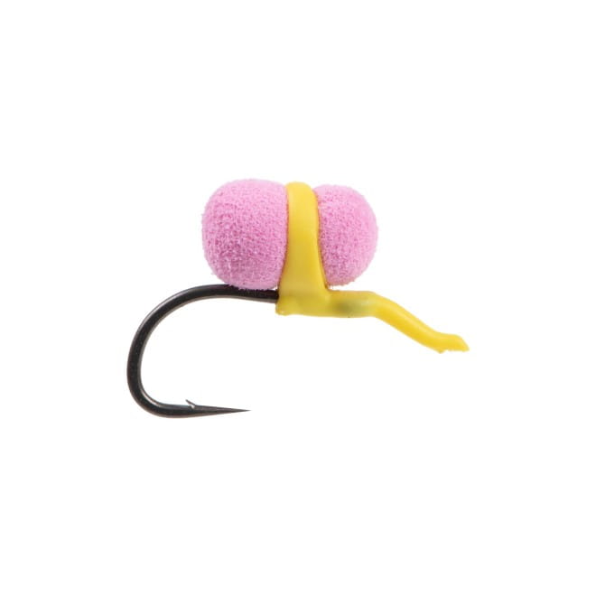 hakenfliege, Spinner, pink foam, Gummiband, Haken-Spinner