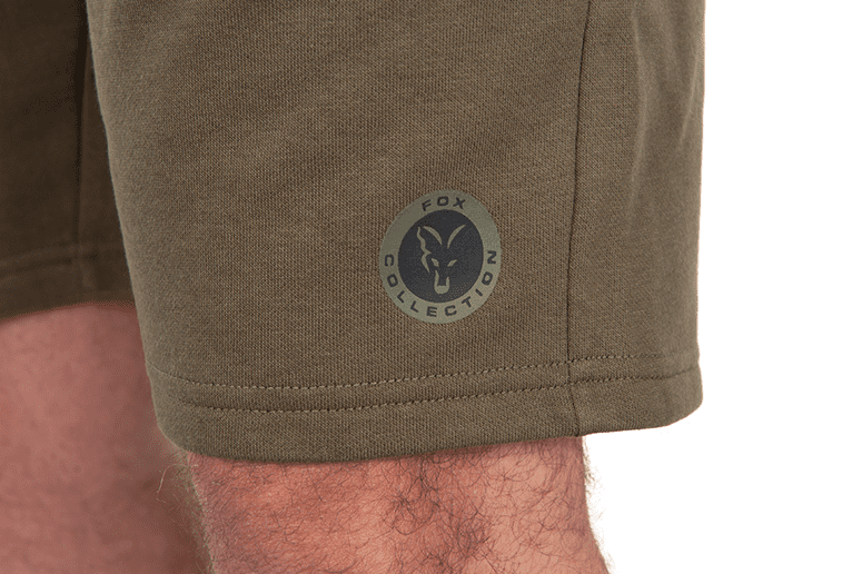 Fox Collection Jogger Shorts Green L – Bild 3, kurz-shorts, khaki, logo, Patch, Saum