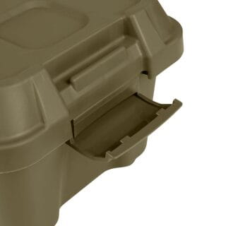 Kunststoffbox, Transportbox, Wegwerfbox, Koffergriffe, Deckelverschluss
