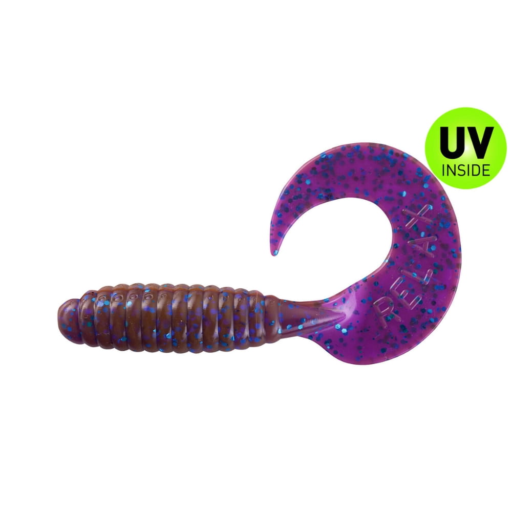 Relax Twister regulär 8 cm (4") Crawfish Violett Electric Blue Glitter 10 Stück Elektronik, Hardware, Rauchrohr, Besteck, Löffel