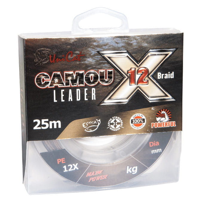 1600071_camou_x-12_leader_25m-3 Uni Cat Camou X-12 Leader 0,90mm