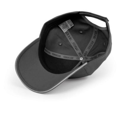 Baseballcap, grauer Hut, graue Kappe, Verstellbar, Schirmkante grau