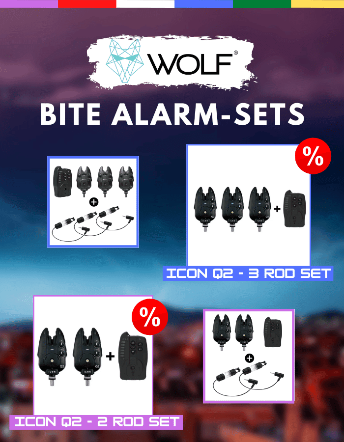  bite alarm sets, underwater diver, goggles?, no, wait, tauchstuhl, bite alarm tage, äußerst schwaches symbol, wolf bite alarm