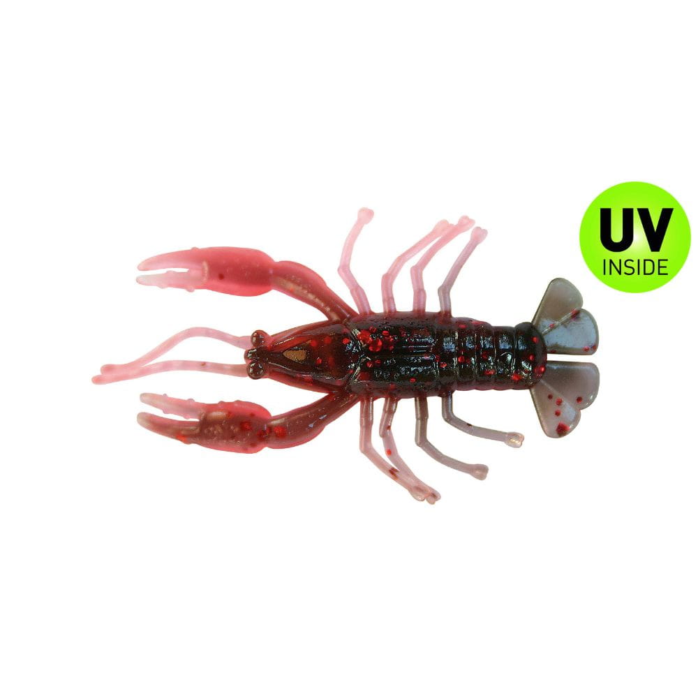 Re lax Baby Crawfish 3.5 cm (1.5) Blood Red Black Red Glitter 5 pieces