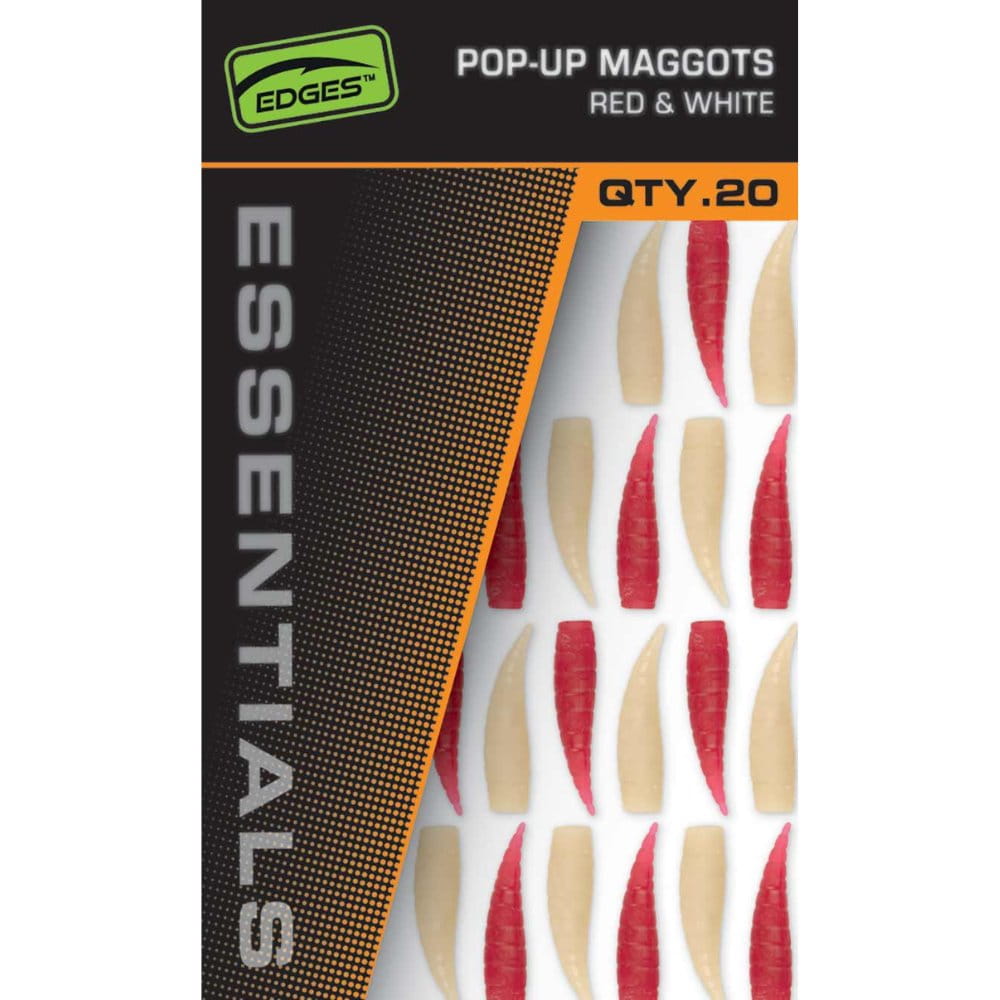 Fox Edges Essentials Pop-Up Maggots Red & White 20 Pieces