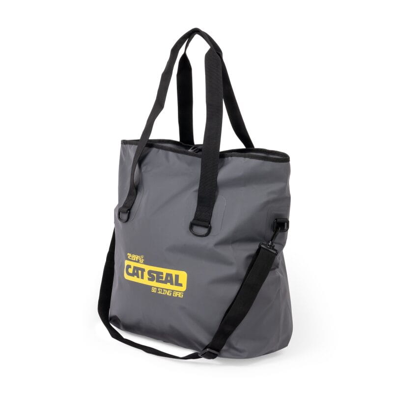 Black Cat Cat Seal Schultertasche 50 Liter, Tasche, Nylon, Grau, Trageriemen, Kordelzug
