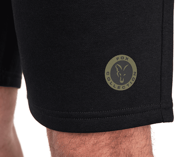 Fox Collection Jogger Shorts Black L – Bild 3, kurze, schwarze, Logo, rundes Abzeichen, FoX Collection
