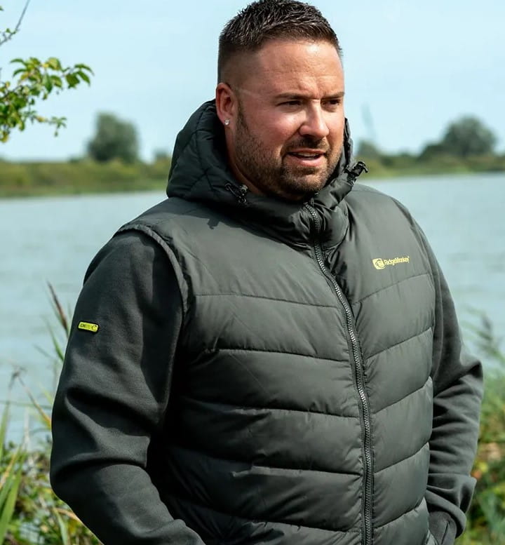 Ridge Monkey Abbigliamento Thermapro Hybrid Coat Green M Bekleidung, Mantel, Jacke, Rundhalsausschnitt, Person