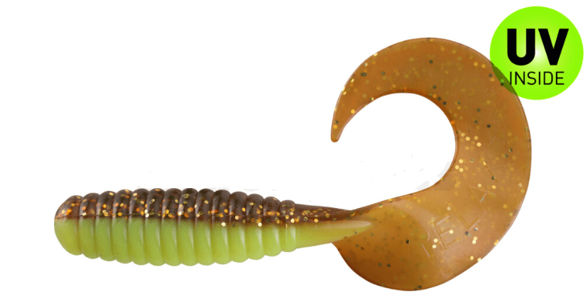 softbait, Lure, Twister, Gummi-Wurm, Glitzer-Schwanz