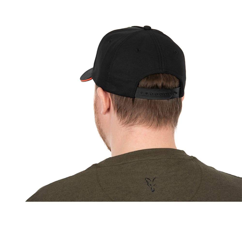 Fox-Collection-Baseball-Cap-Schwarz-und-Orange-CHH015-6