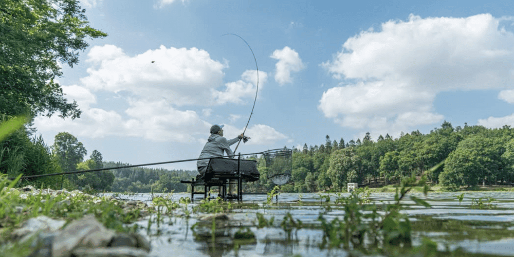 Fischen, Draußen, Wasser, Landschaft, Angler